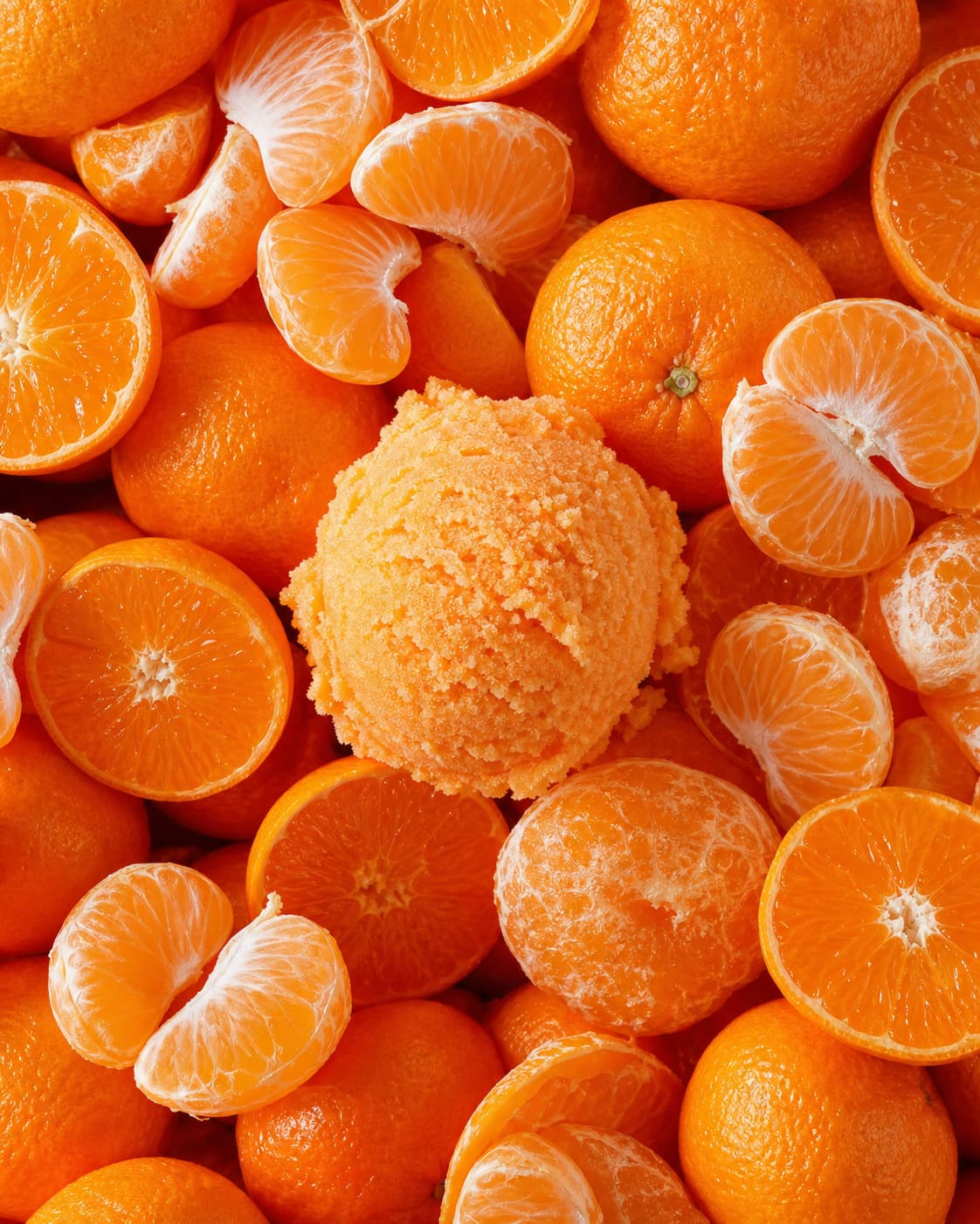 Helado de paila sabor Mandarina